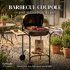 Barbecue Grillade Mobile avec 2 Tables en Bois COUPOLE