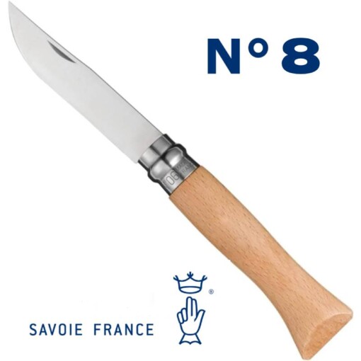 Couteau de poche n° 8 en acier inoxydable OPINEL