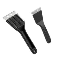 Alternative view of Brosse raclette métallique pour nettoyage Barbecue 2en1 25216