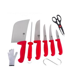 Alternative view of Kit de 5 Couteaux Avec Gants Aiguiseur Crochets Ciseau LB29K