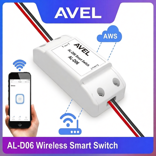 Interrupteur Connecté WiFi Avel AL-D06 – 10A – Contrôle à Distance Smartphone