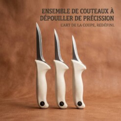 Set de 3 couteaux à dépecer en Inox