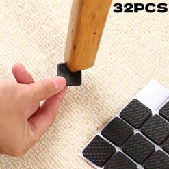 Patins antidérapants adhésifs carrés pour meubles x32pcs