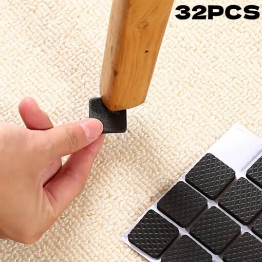 Patins antidérapants adhésifs carrés pour meubles x32pcs