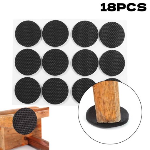 Patins antidérapants adhésifs ronds pour meubles x18pcs