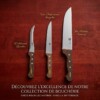 Set de 3 Couteaux de Boucher en Acier Inoxydable – Manche Bois