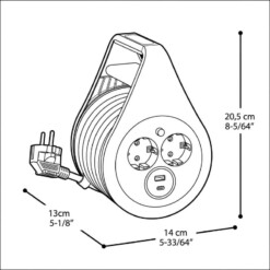Alternative view of Enrouleur de câble 7 METRE 2300 W CROWN CEER-A02U10