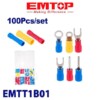 Jeu de 100 embouts de câble EMTOP EMTT1B01
