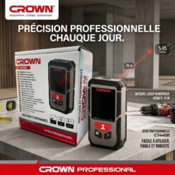 Télémètre Laser 70m Avec Anti-choc CROWN | CT44191