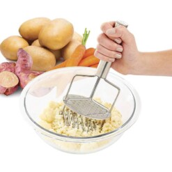 Alternative view of Presse-purée de pommes de terre Double en acier inoxydable