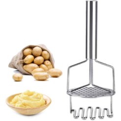 Presse-purée de pommes de terre Double en acier inoxydable