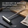 Crochet de Boucher Manuel en Acier Inoxydable