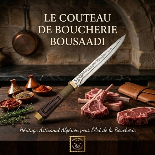 Couteau de Boucher Artisanal Professionnel BOUSAADI 23cm