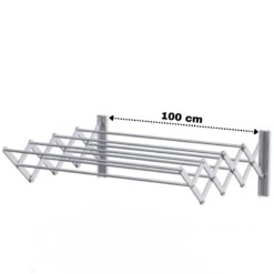 Sèche Linge Accordéon Télescopique en Aluminium - 100cm