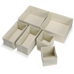Alternative view of Lot de 9 Organisateurs de Tiroirs Pliables en Tissu 9pcs