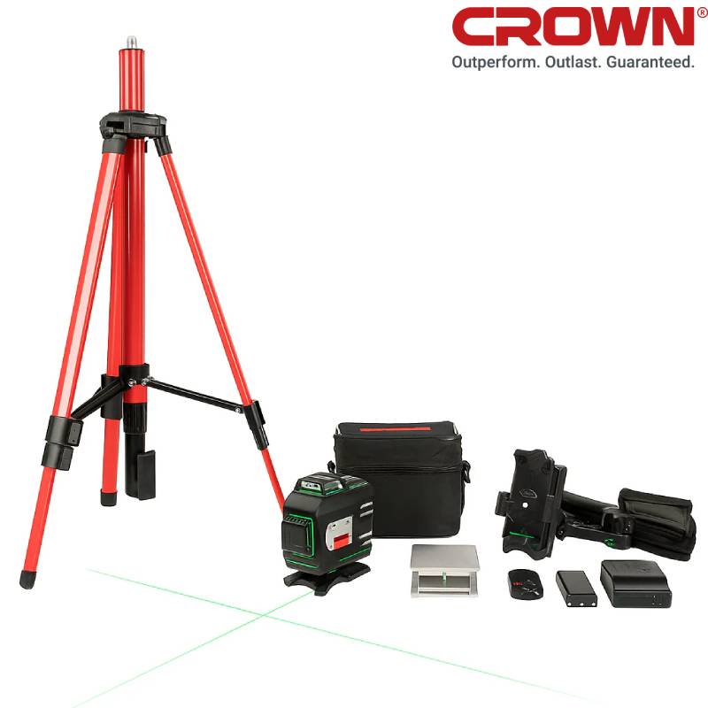 Niveau Laser 4D 16 Lignes 30M avec Perche Télescopique CROWN CT44150 – Image 2