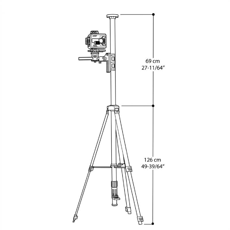 Niveau Laser 4D 16 Lignes 30M avec Perche Télescopique CROWN CT44150 – Image 3