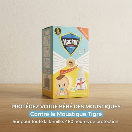 Recharge pour Appareil Anti-moustique liquide pour Bébé HACKER 40ml