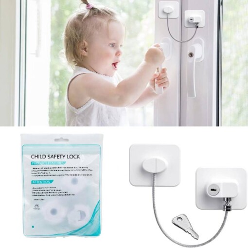 Serrure de sécurité de fenêtre réfrigérateur pour enfants