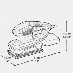 Alternative view of Ponceuse Vibrante Orbitale 200W CROWN CT13562