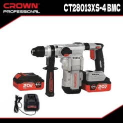 Marteau Perforateur à Batterie Double avec Chargeur 20V 4Ah CROWN CT28013XS-4 BMC
