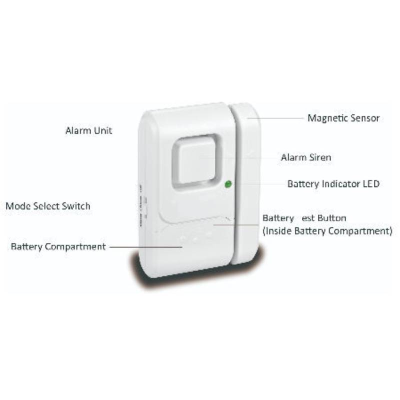 Serrure Alarme magnétique de fenêtre ou de porte Système de sécurité à domicile sans fil 110dB – Image 3