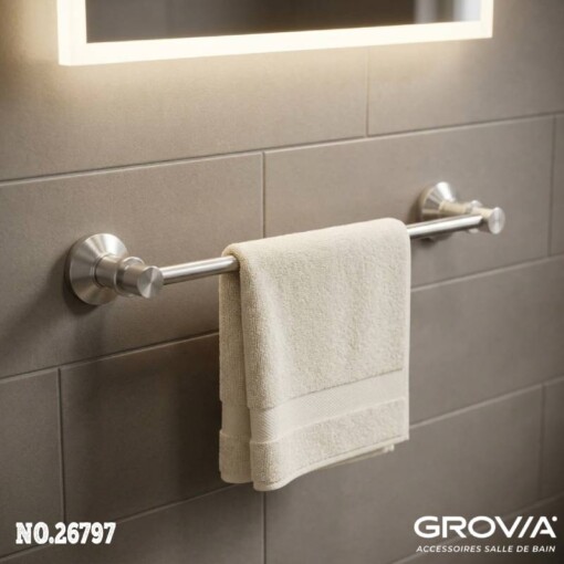 Porte Serviette Simple en Aluminium GROVIA 26797