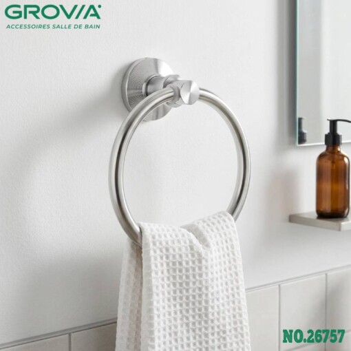 Porte Serviette Rond en Aluminium GROVIA 26715