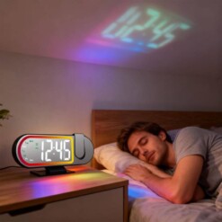 Alternative view of Horloge de Projection LED Moderne Multicouleur DS-3827LP
