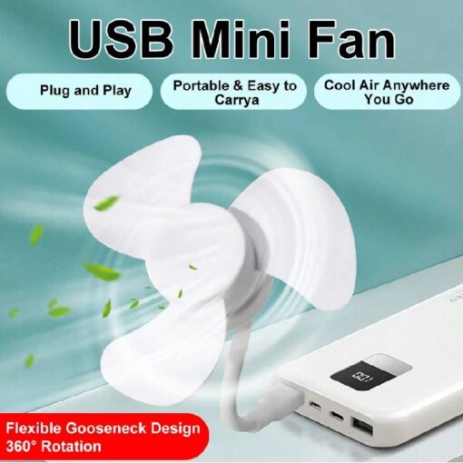 Mini Ventilateur USB Flexible à 3 Pales