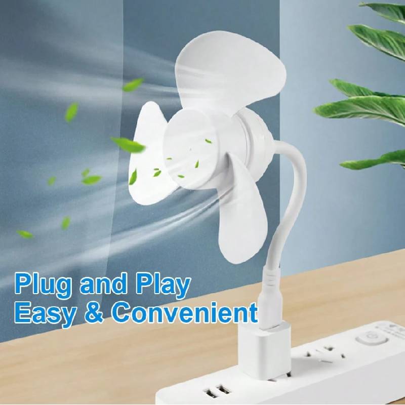 Mini Ventilateur USB Flexible à 3 Pales – Image 3
