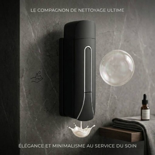 Distributeur savon liquide Manuel Noir 350ml