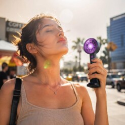 Alternative view of Mini ventilateur portable rechargeable 3 Vitesses