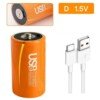 Pile Rechargeable D/1# 1.5V 450mAh Type-C