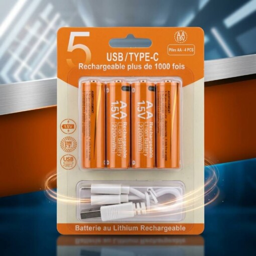 Piles rechargeables AA Type-C 350mAh 4PCS