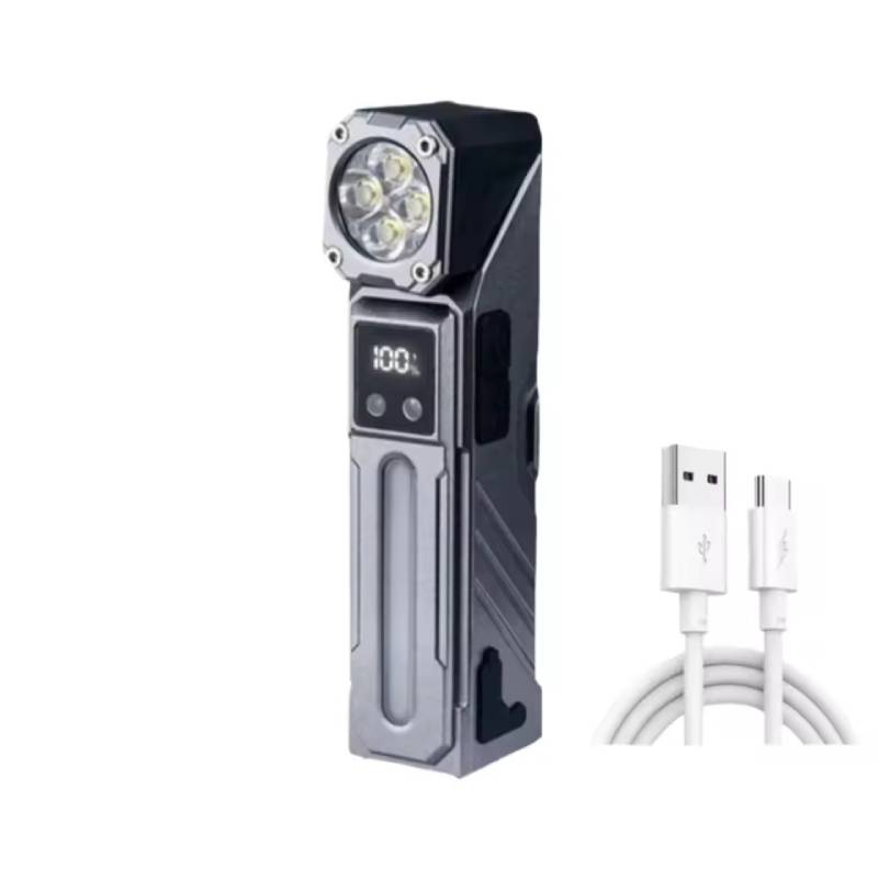 Lampe de poche LED Portable aimantée Rechargeable pour Camping Rotative 180° – Image 4