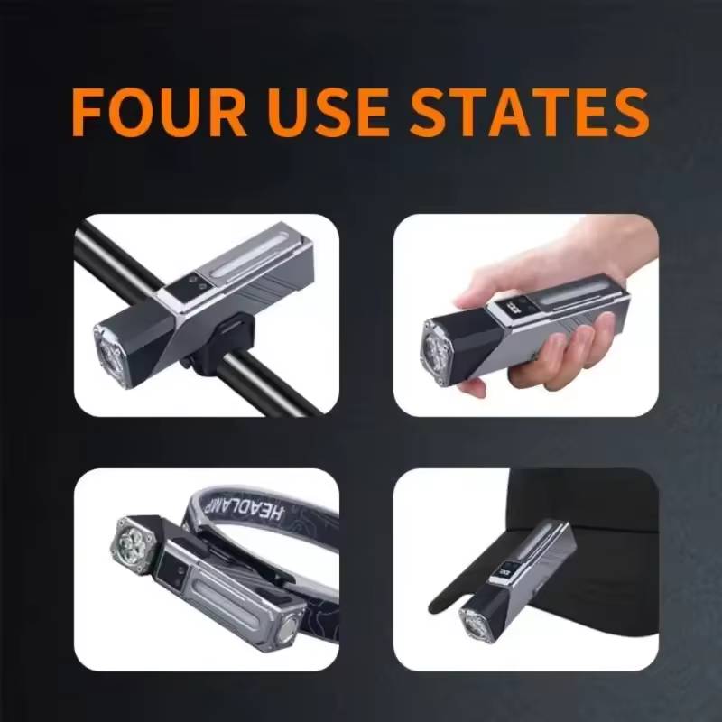 Lampe de poche LED Portable aimantée Rechargeable pour Camping Rotative 180° – Image 6