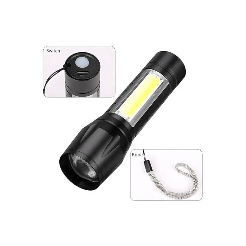 Mini Lampe de poche Rechargeable avec LED Ultra Lumineuse en Aluminium – Image 7