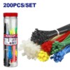 Jeu de Colliers Attaches Câbles en Nylon66 200PCS EMTOP EMTE85521