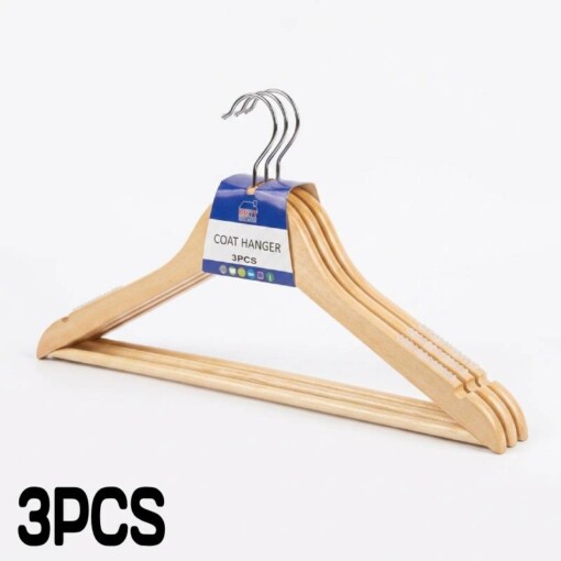 Cintre Bois Anti dérapant 3PCS JHY 001F