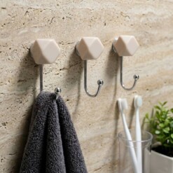 Crochets Adhésifs en Inox Décorés 3PCS