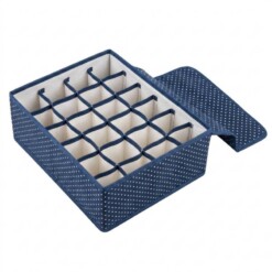 Alternative view of Boite de Rangement sous-vêtements en Tissu 24 Compartiments avec Couvert