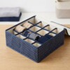 Boite de Rangement sous-vêtements en Tissu 24 Compartiments avec Couvert