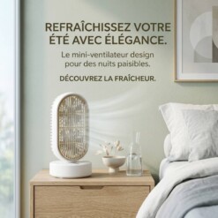 Mini Ventilateur Bureau Rechargeable à 3 Vitesses