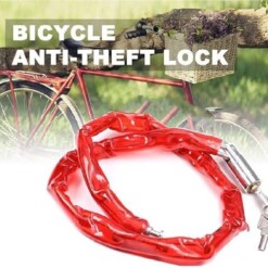 Serrure Cadenas de sécurité à chaîne en métal Antivol Moto Vélo 80cm