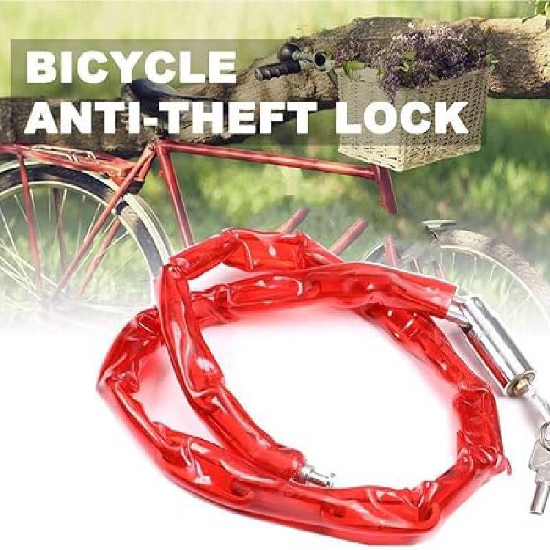 Serrure Cadenas de sécurité à chaîne en métal Antivol Moto Vélo 80cm