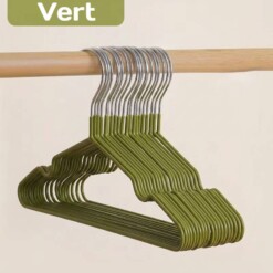 Alternative view of Lot de 10 Cintres Métalliques PVC
