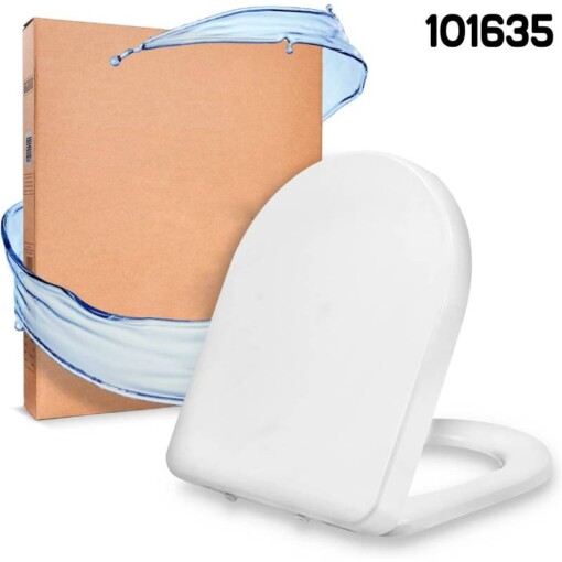 Abattant de WC à Fermeture Amortie Silencieuse Forme D