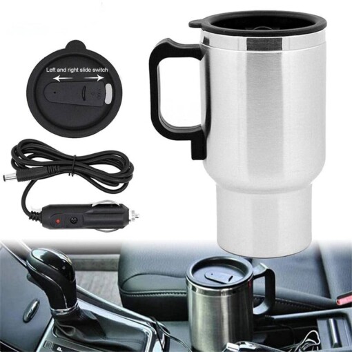Bouilloire Thermos électrique chauffant pour voiture avec prise Allume Cigarette
