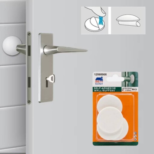 Lot de 4 Parechocs Protèges poigné de porte 40mm